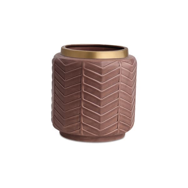 Vaso de Planta Médio em Cerâmica 16x15cm Marsala Mart