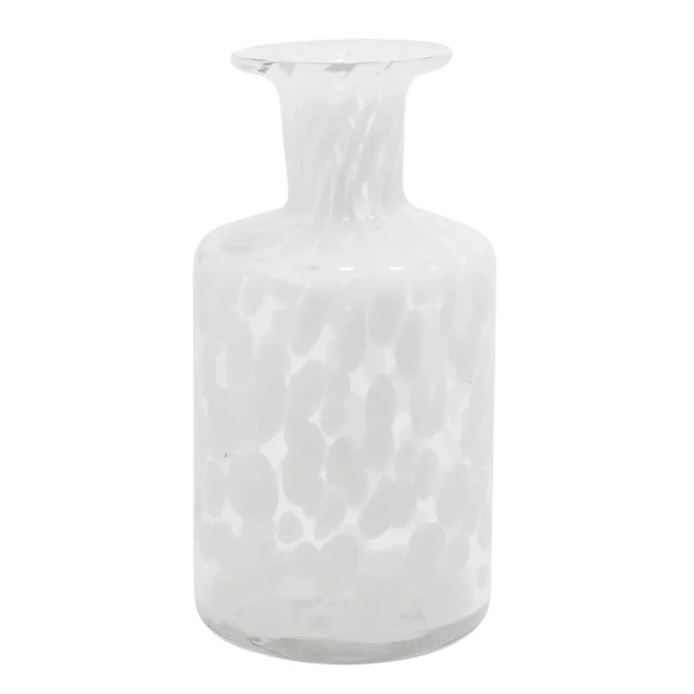 Vaso de Vidro Bottle Branco 17x9cm