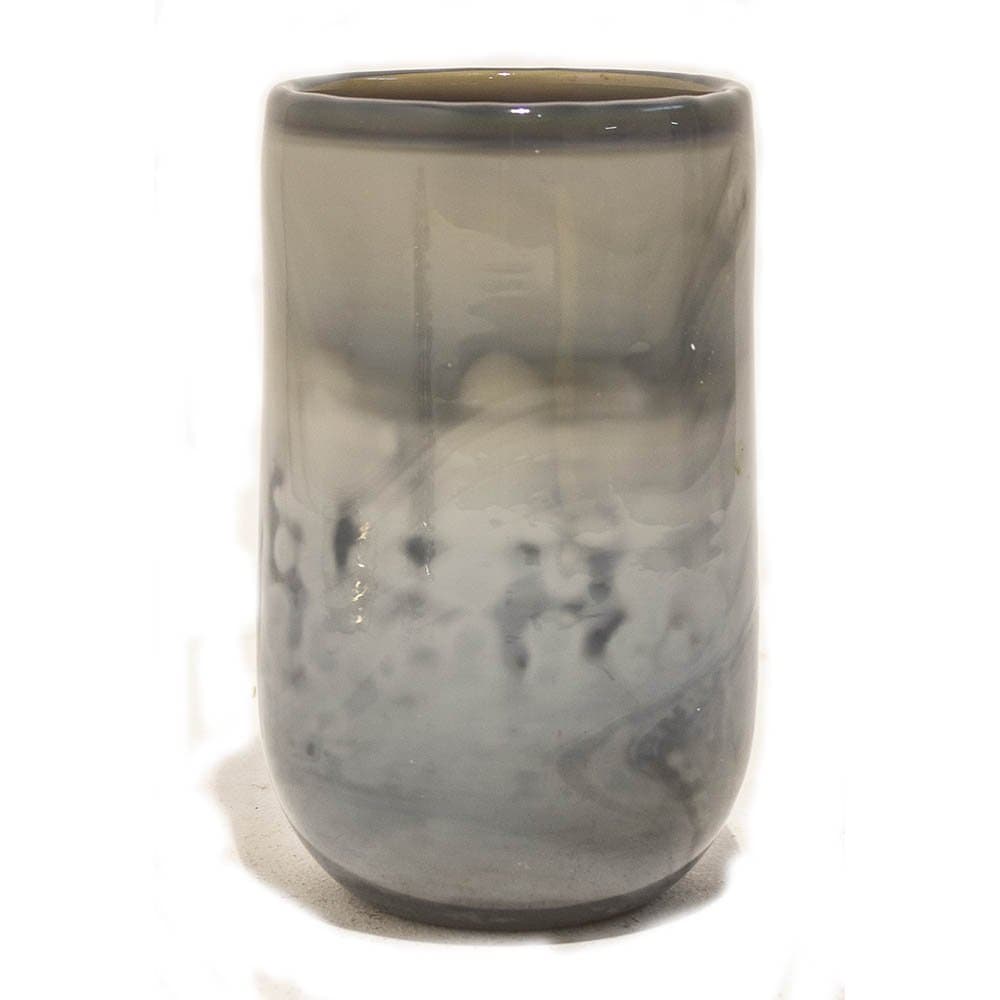 Vaso de Vidro Cinza Antica