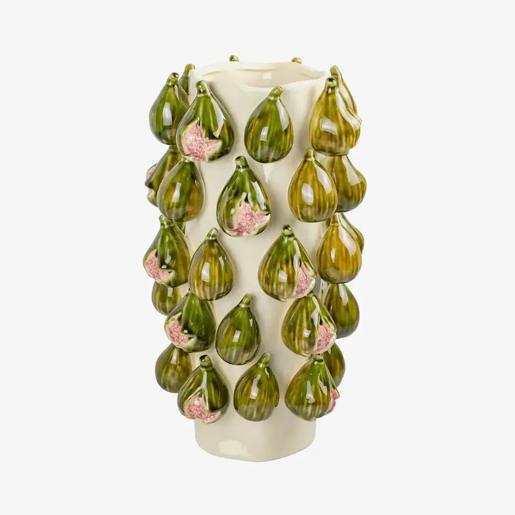 Vaso em Cerâmica Figos Creme 23x40cm — Única