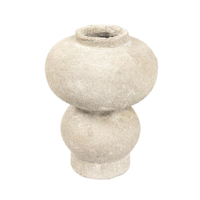Vaso em Cerâmica Lucatti Cinza