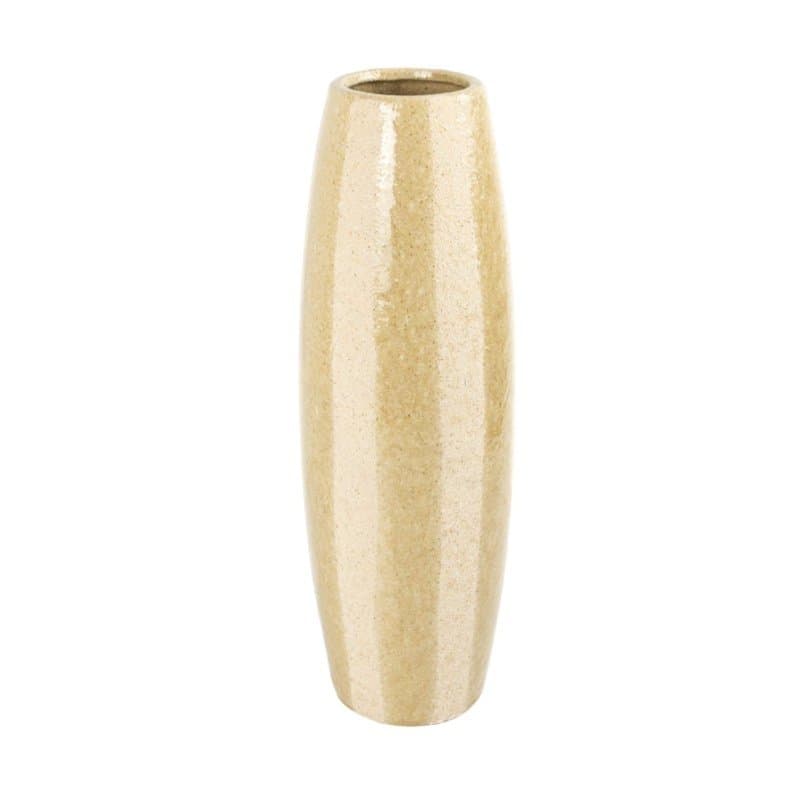 Vaso em Cerâmica P Lucatti Creme/Bege 41 x 12 cm