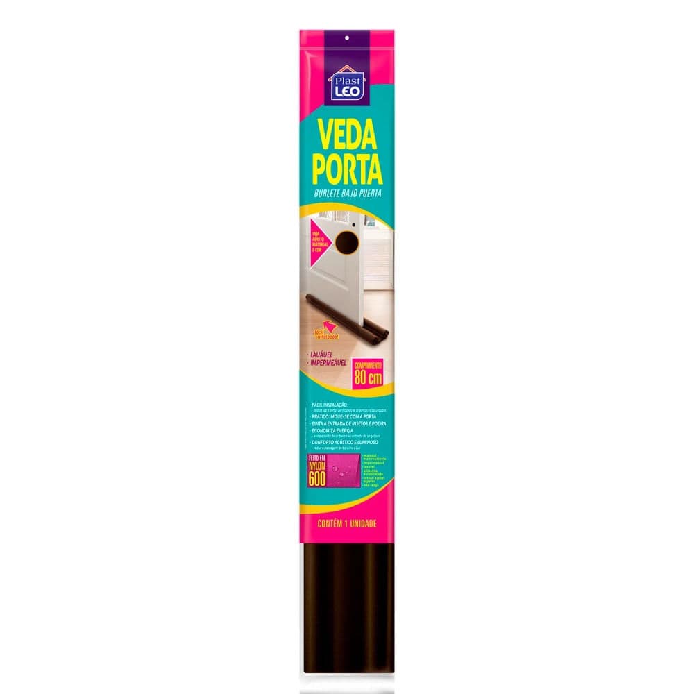 Veda Porta 80cm Marrom - Plastleo