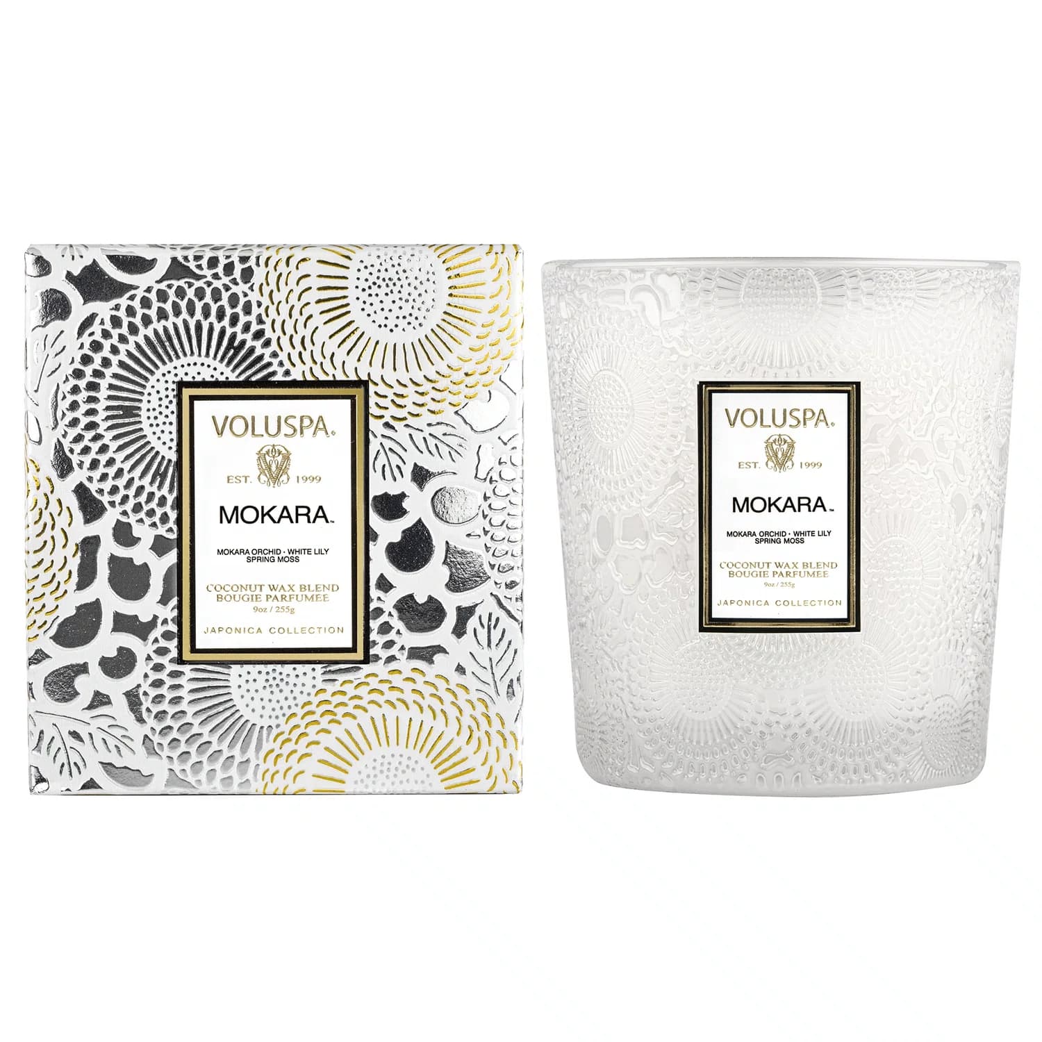 Vela Copo de Vidro Clássico 60H Mokara Voluspa