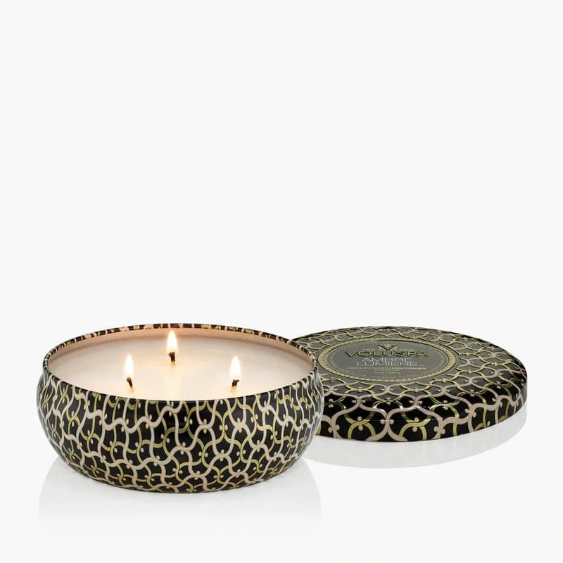 Vela Lata 3 Pavios 60h Ambre Lumiere - Voluspa