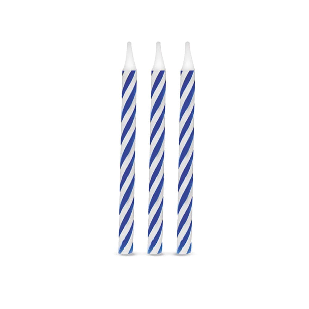 Vela Palitinho Espiral Azul - Silver Plastic