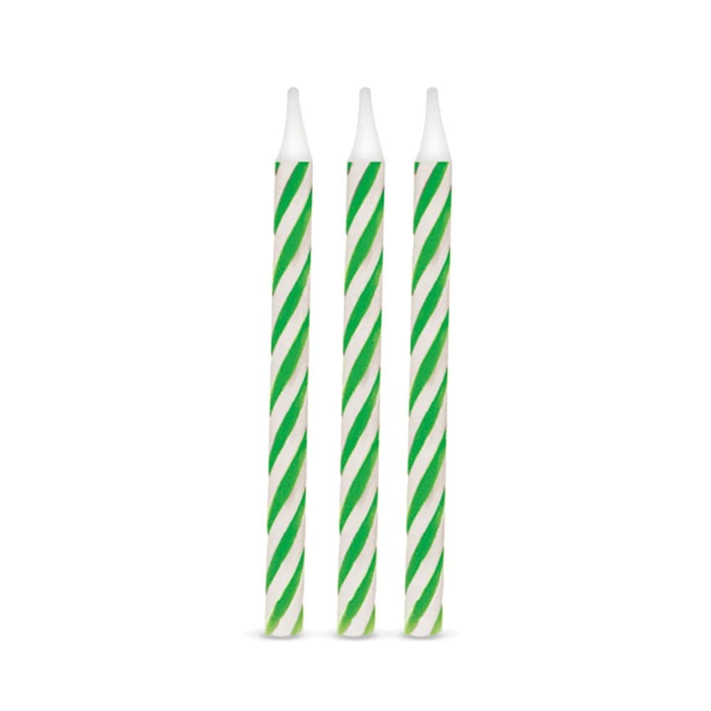 Vela Palitinho Espiral Verde - Silver Plastic