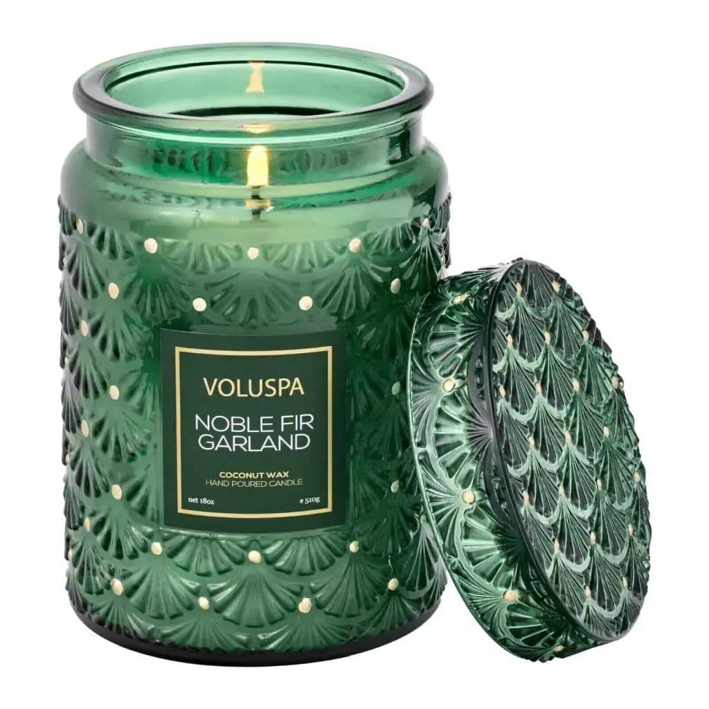 Vela Pote Vidro 100h Noble Fir Garland Voluspa — Única