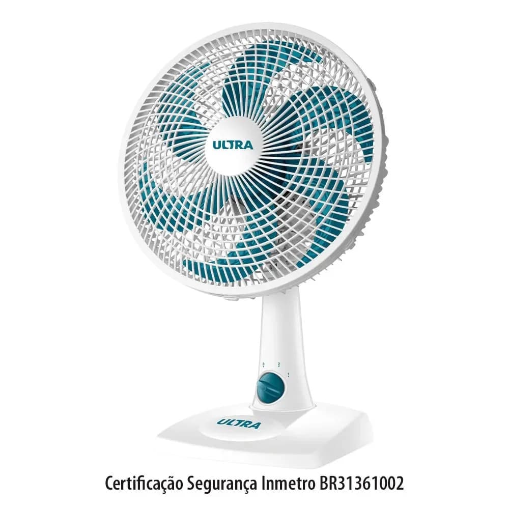 Ventilador de Mesa 30cm 6 Pás Branco - Ultra — Ventilador de Mesa 30cm 6 Pás Branco - Ultra · Ref. 3883