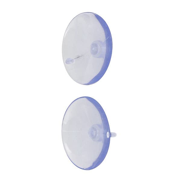 Ventosa Botão para Vidro e Espelho 50mm PVC Incolor 2 peças