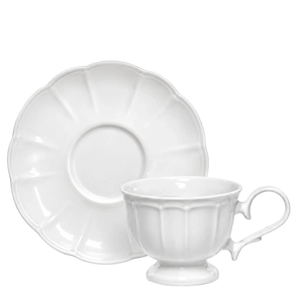 Xícara para Café com Pires de Porcelana Retro Ritz 100ml 6pçs