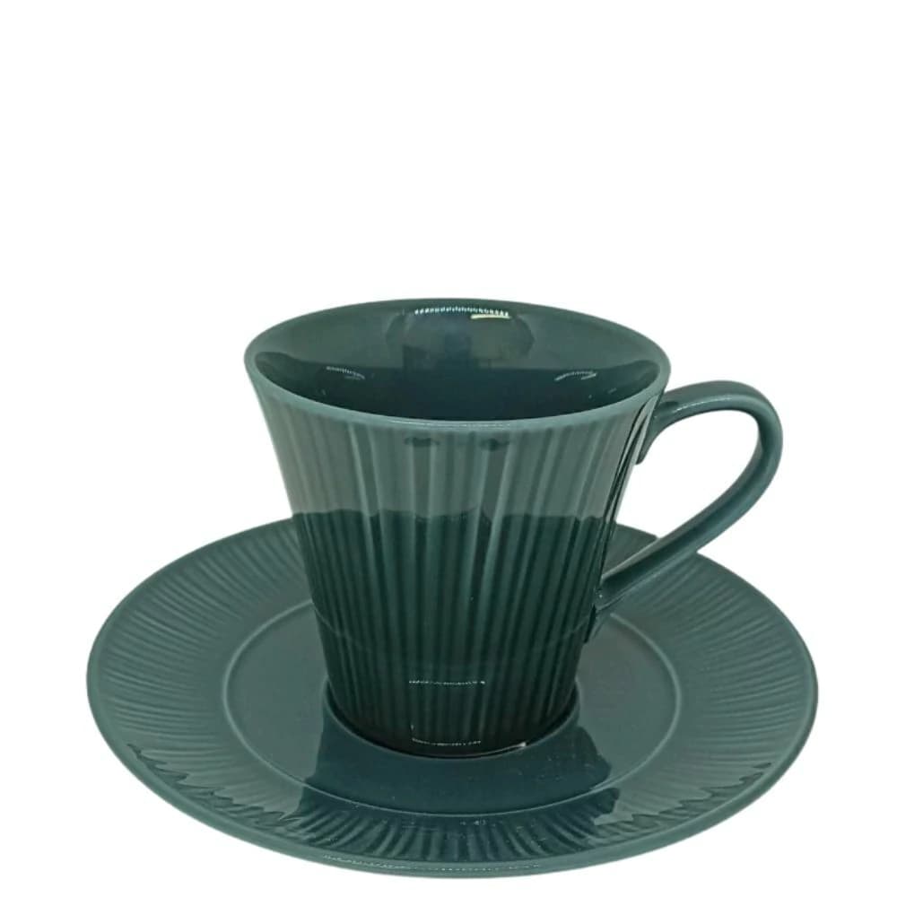 Xícara para Café de Porcelana Noritake Conifere Teal 6pçs