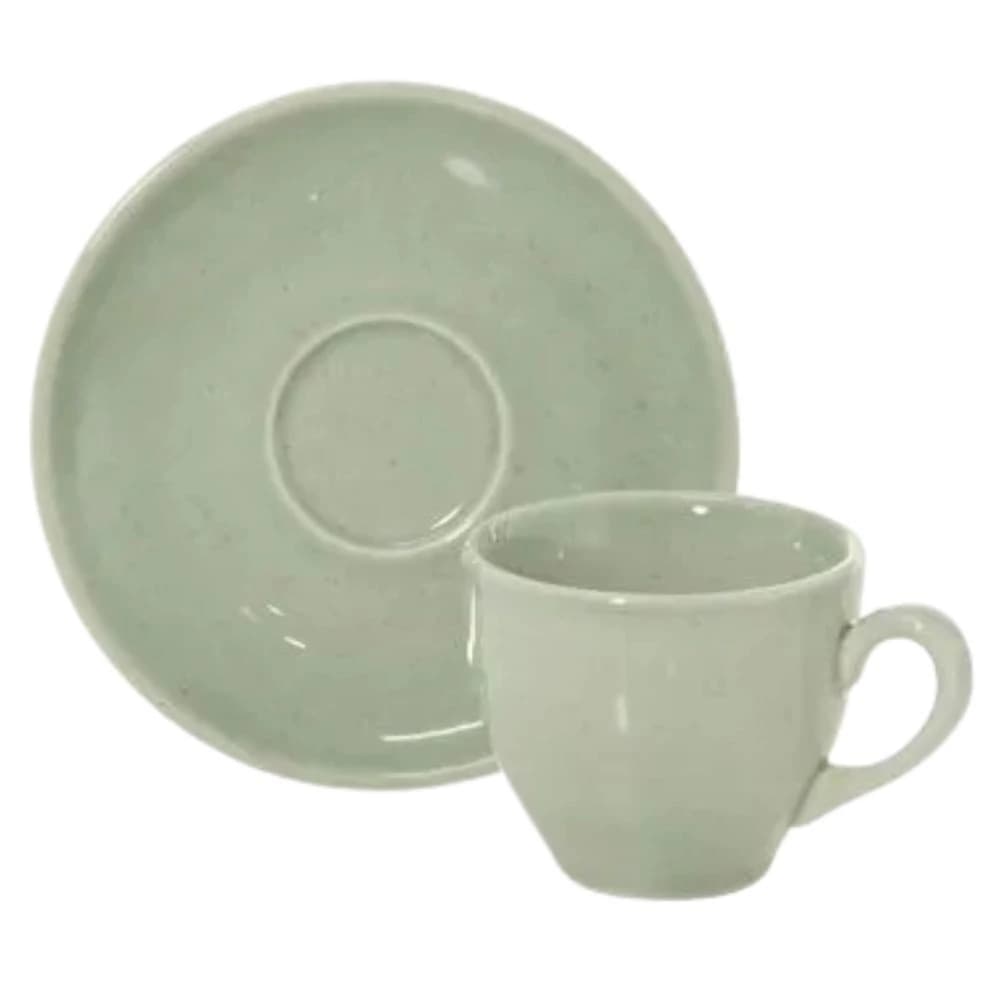 Xícara para Café de Porcelana Organic Mint 100ml 6pçs