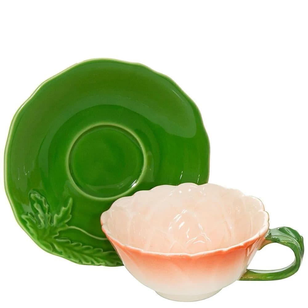 Xícara para Chá de Porcelana Spring Flower 250ml 4pçs