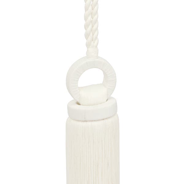 Abraçadeira de Cortina Off White Argola Revestida 95cm