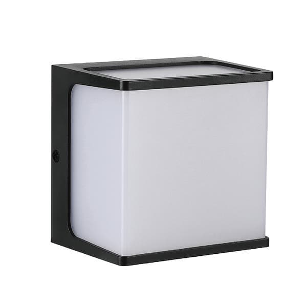 Arandela de Parede Externa LED Amarelo IP65 Hamsa Gaya Preta Bivolt