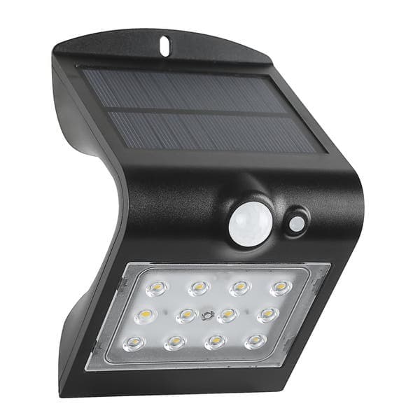 Arandela Solar Externa IP44 LED Neutro Inspire Preta