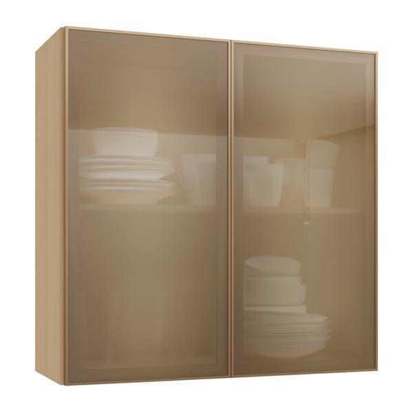 Armário 2 Portas 80x80x32cm Madeira Domus Carvalho UV Luciane