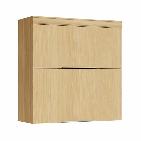 Armário Aéreo de Cozinha 100% MDF Nature com 2 Portas 82x80x32cm Marquesa Nesher