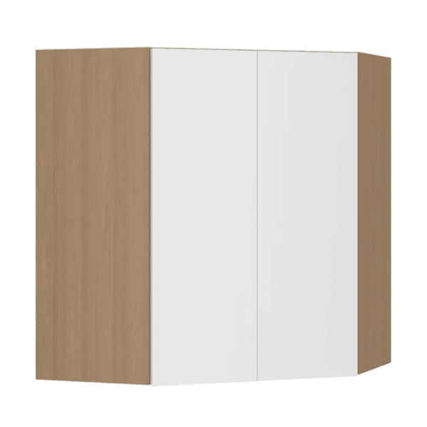Armário Aéreo de Cozinha MDP Freijó e Branco com 2 Portas 74x85x74cm Slim Luciane