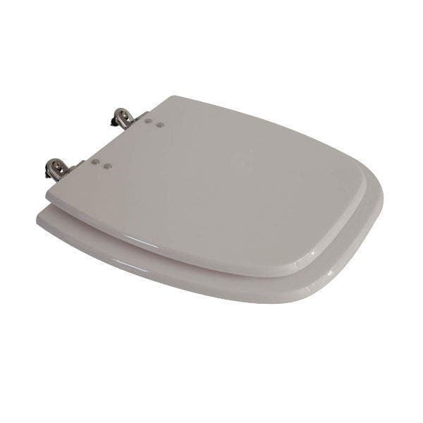 Assento Sanitário Formatos Monte Carlo com Fechamento Comum Oval Resina Branco Policlass