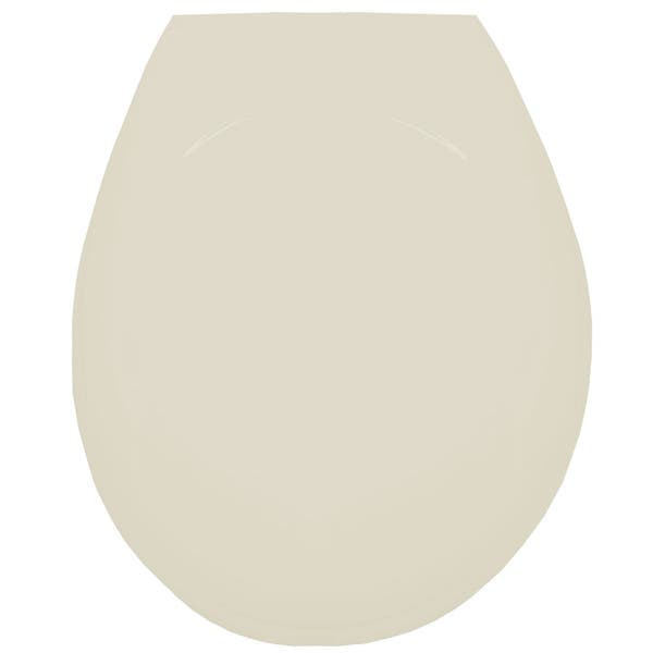 Assento Sanitário Universal Oval Luxo Resina Termofixa Com Fechamento Convencional Biscuit Tupan