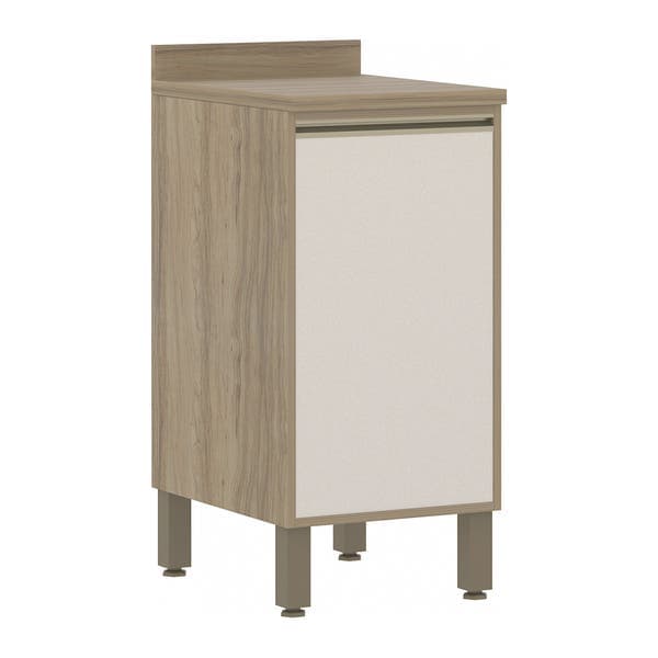 Balcão de Cozinha 1 Porta de Abrir 40x89,5x53cm MDP Pérola Off Mel Selfie Luciane