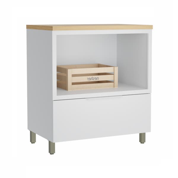 Balcão de Cozinha 100% MDF Branco com 1 Gaveta 91x80x52cm Marquesa Nesher