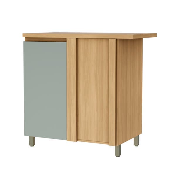 Balcão de Cozinha 100% MDF Nature com 1 Porta 92x91x52cm Rainha Nesher