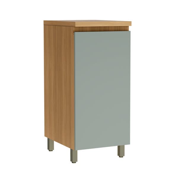 Balcão de Cozinha 100% MDF Nature e Verde com 1 Porta 40x91x52cm Rainha Nesher