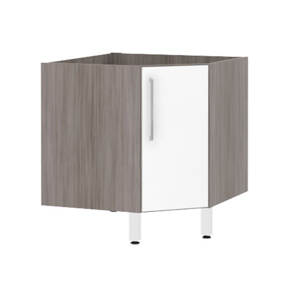Balcão de Cozinha Canto Diagonal 76x82,5x75cm Branco Prime Luciane