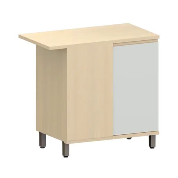 Balcão de Cozinha MDF Carvalho e Cinza com 1 Porta 95x90x53cm Aura Luciane