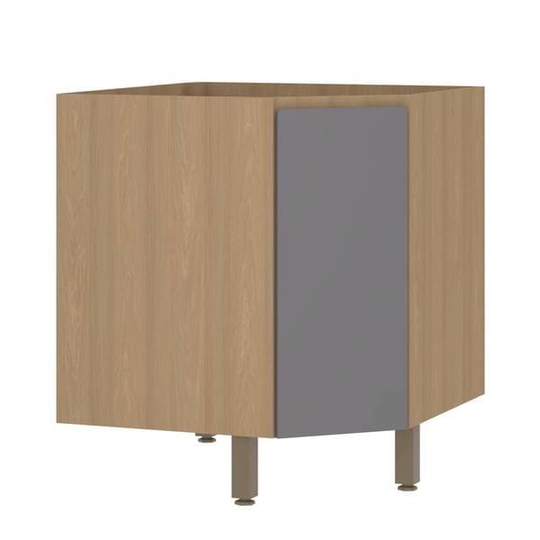 Balcão de Cozinha MDP Freijó e Cinza com 1 Porta 74x87x74cm Slim Luciane