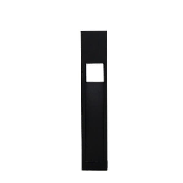 Balizador de Sobrepor Preto Externo Microtexturizado Alumínio IP44 40cm Flash Ideal Iluminação
