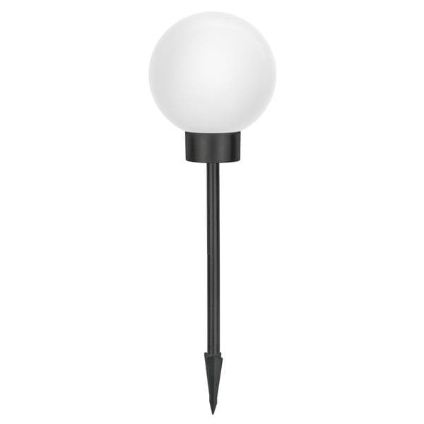 Balizador Solar Redondo Sobrepor Com LED Externo Melao Preto e Branco Luz Branca 0,02W IP44 Inspire