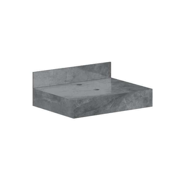 Bancada de Porcelanato para Cuba de Apoio 60x45cm Cinza Peri Cozimax