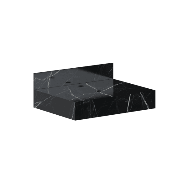 Bancada de Porcelanato para Cuba de Apoio 60x45cm Preta Peri Cozimax
