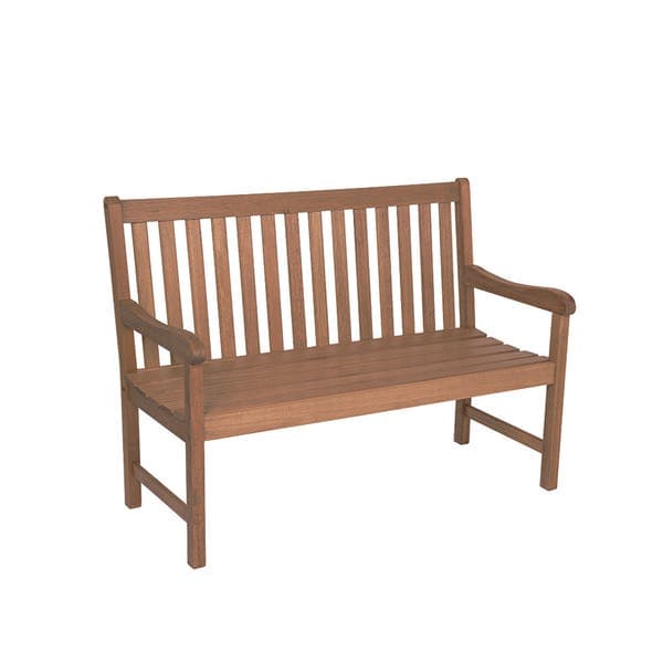 Banco de Jardim em Madeira com 2 Lugares 89x108cm Marrom Ipanema Butzke