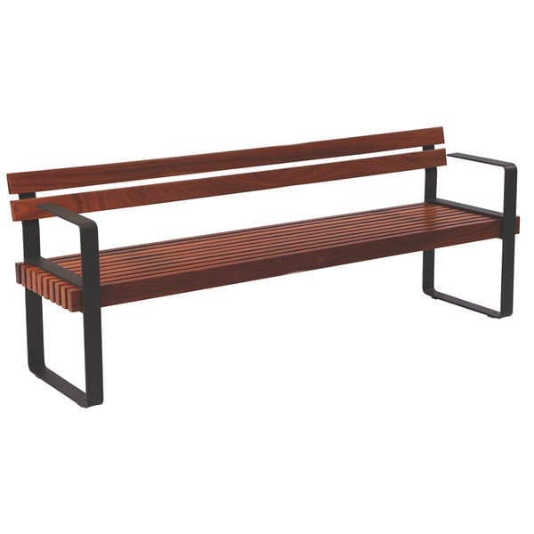 Banco de Jardim em Madeira com 3 Lugares 50x200cm Marrom Urban Tramontina
