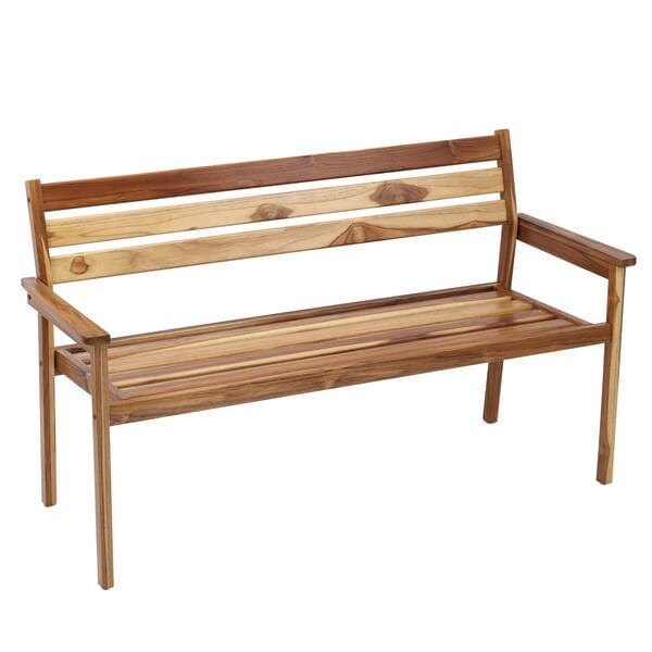 Banco de Jardim em Madeira com 3 Lugares 85,9x148cm Marrom Tropicalia Naterial