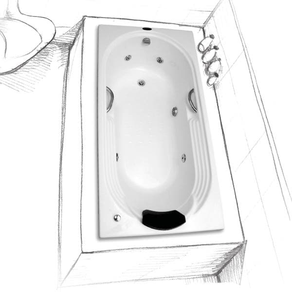 Banheira de Hidromassagem Ascoli 140x80x43 Mondialle