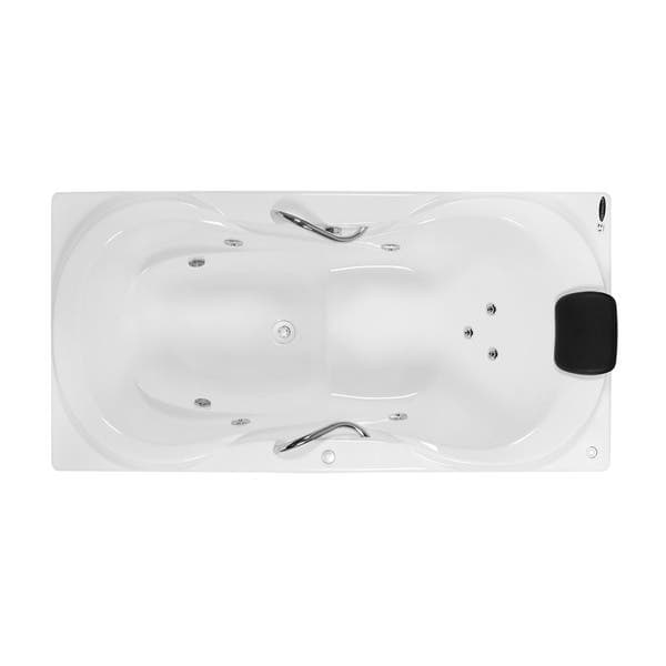 Banheira de Hidromassagem Retangular Due 180x90x50cm Gel Coat Branca Astra