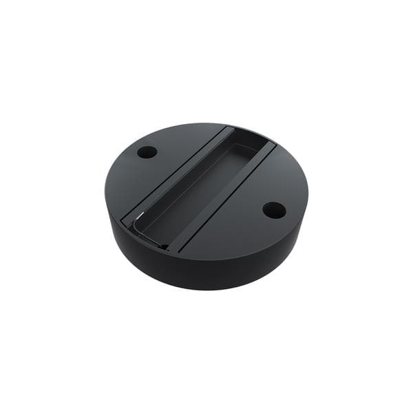Base de Sobrepor para Luminária de Trilho Redondo Preto