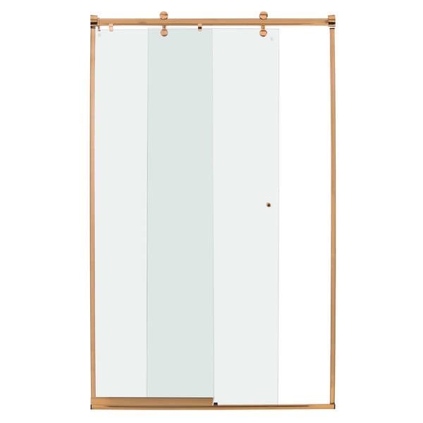 Box para Banheiro 100x190cm Vidro Incolor Frontal de Correr 2 Folhas Rose Gold Elegance Speed Temper