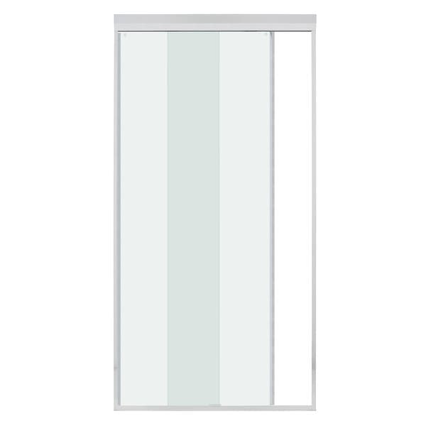 Box para Banheiro 120x200cm Vidro Incolor Frontal de Correr 2 Folhas Cromado Duo Safe Speed Temper