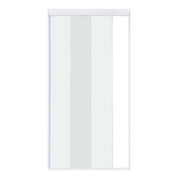 Box para Banheiro 140x200cm Vidro Incolor Frontal de Correr 2 Folhas Branco Duo Safe Speed Temper