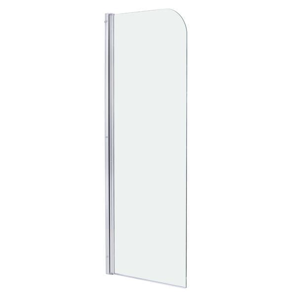 Box para Banheiro 70x190cm Vidro Incolor Folha Única Flexível Cromado para Ducha Speed Temper