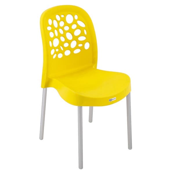 Cadeira de Jardim 86x43 cm Amarelo Deluxe Forte Plástico