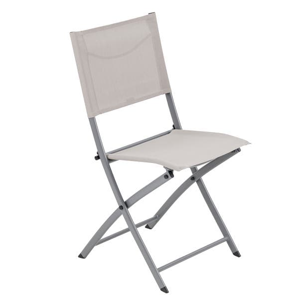 Cadeira de Jardim em Aço Dobrável 84x42cm Cinza Emys Naterial
