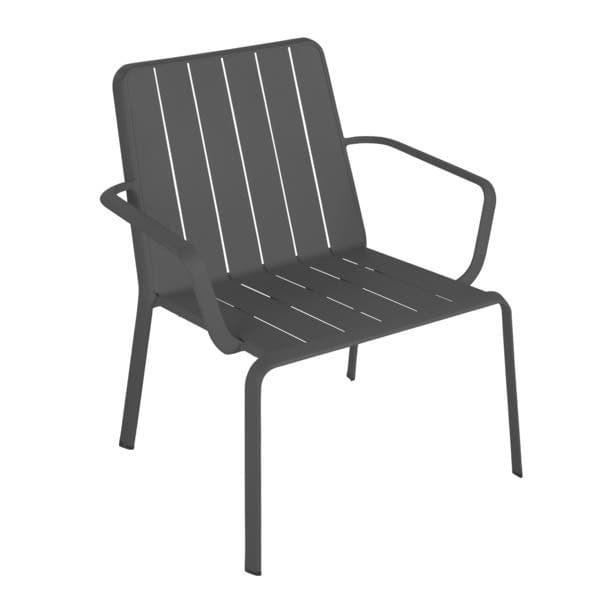 Cadeira de Jardim em Alumínio 85x61cm com Braço Cinza Idaho Naterial